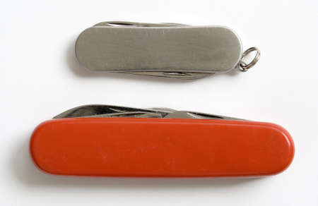 two pocket knivesの写真素材