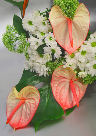 bunch of the flowers arranged  in vaseの写真素材