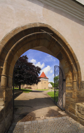 Budyne nad Ohri castle - Czech republicのeditorial素材