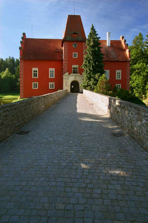 Czech republic - bridge to Castle Cervena Lhota - Czech republicのeditorial素材