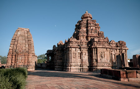 Group of ancient temples at Pattadakal, karnataka, Indiaの写真素材