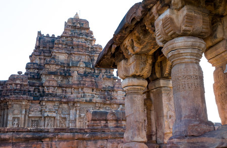 Ancient Sangameshwara temple at Pattadakal, karnataka, Indiaの写真素材