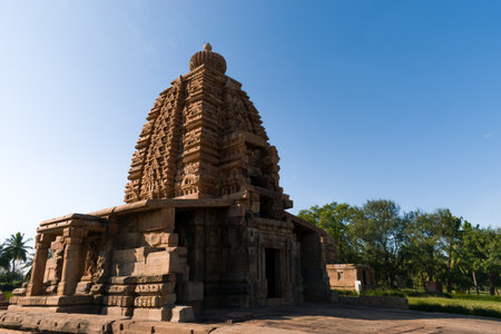 Galaganatha temple outlook at Pattadakal, Karnataka,India.の写真素材