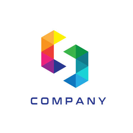 Modern S Logo Design Templates, Abstract S Logo, CS Logoのイラスト素材