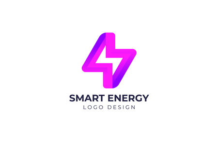 Letter A Lightning Logo Design Template. Creative Power Energy Logo Icon Vectorのイラスト素材