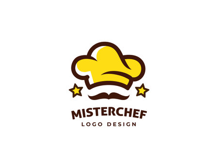hat chef logo vector icon illustration design template - vectorのイラスト素材