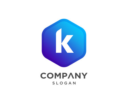 Letter K Logo Design. Initial K Logo Vector Template. Icon Symbolのイラスト素材