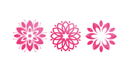 Beauty Vector flowers design logo Template icon designのイラスト素材