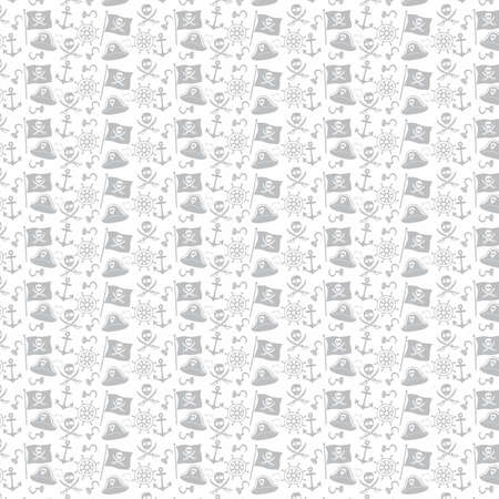art pattern background pirate greyのイラスト素材