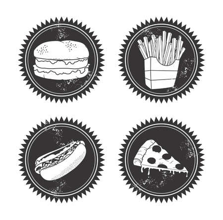 fast food label artのイラスト素材