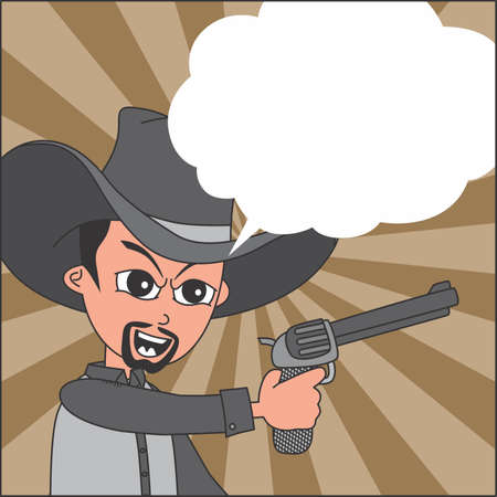 cowboy deputyのイラスト素材