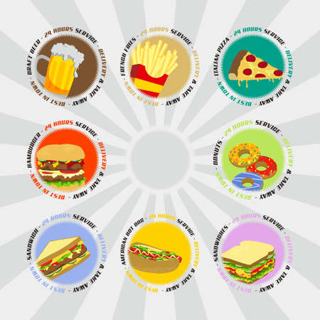 fast food artのイラスト素材