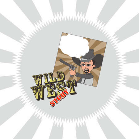 wild west cowboyのイラスト素材