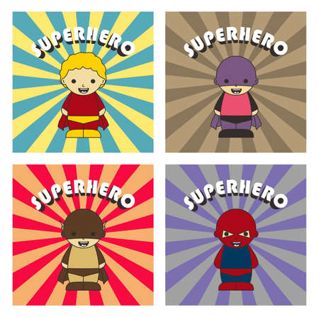 boy hero cute allのイラスト素材