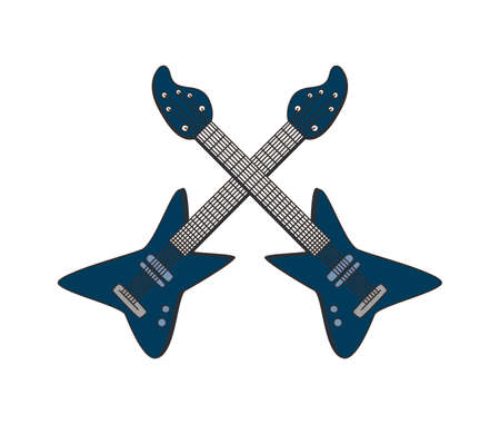 blue guitarのイラスト素材