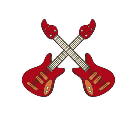 rock guitarのイラスト素材