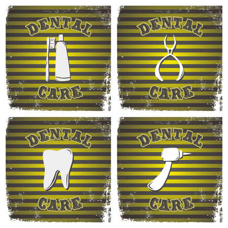 dental icon retroのイラスト素材