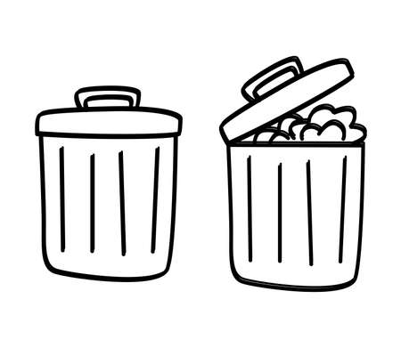 outline hand drawn binのイラスト素材