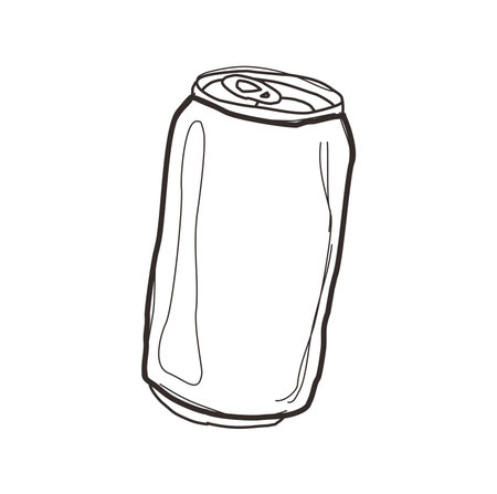 outline hand drawn drinkのイラスト素材