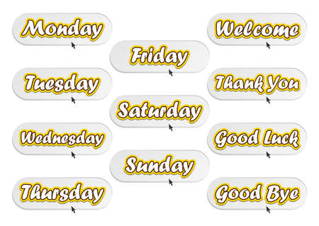 calendar day buttonのイラスト素材