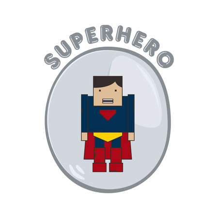 hero button super guyのイラスト素材