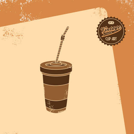 vintage brown juiceのイラスト素材