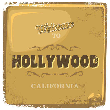 greeting sign hollywoodのイラスト素材