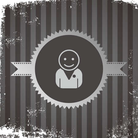 portrait avatar icon baldのイラスト素材