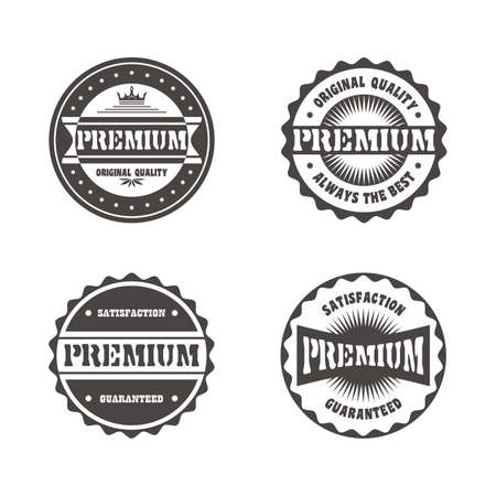 premium set badgeのイラスト素材