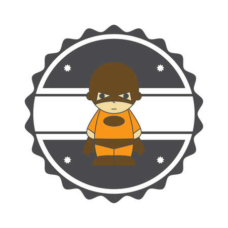 retro badge hero maskのイラスト素材