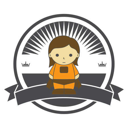 retro badge hero dudeのイラスト素材