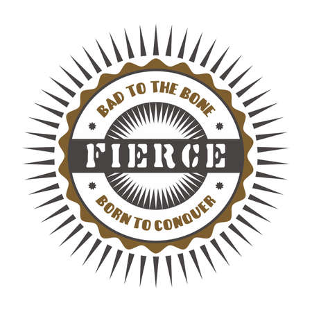 vintage label fierceのイラスト素材
