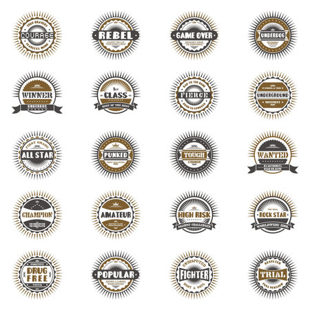 various badge packのイラスト素材