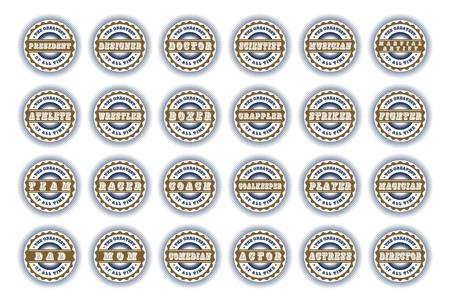 classic label setのイラスト素材