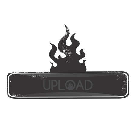 upload fire buttonのイラスト素材