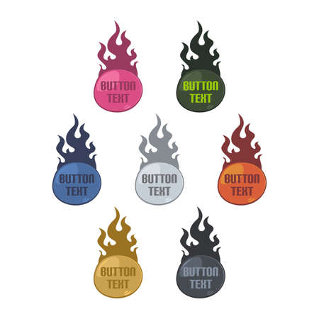 fire button setのイラスト素材