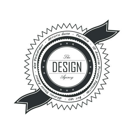 design label ribbonのイラスト素材