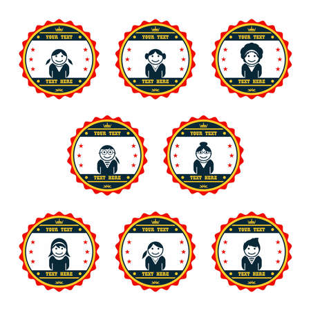 retro avatar portraitのイラスト素材