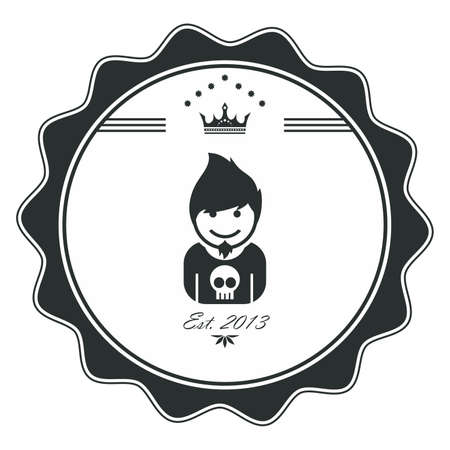 man avatar labelのイラスト素材