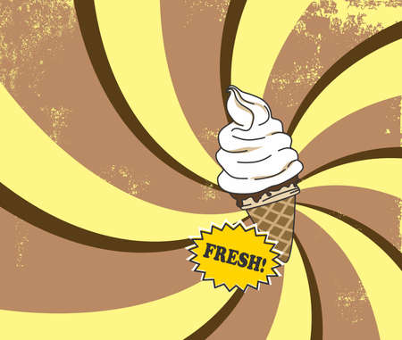 retro ice creamのイラスト素材