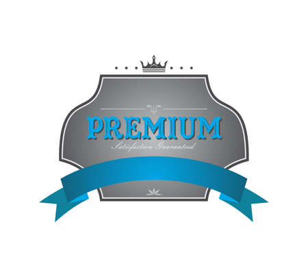 premium label silverのイラスト素材