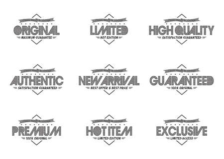 product emblem setのイラスト素材