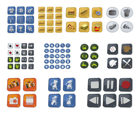 icon button setのイラスト素材