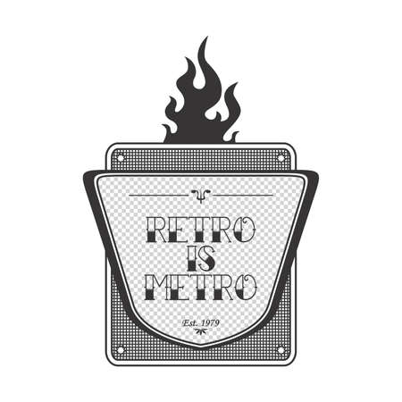 retro metro labelのイラスト素材