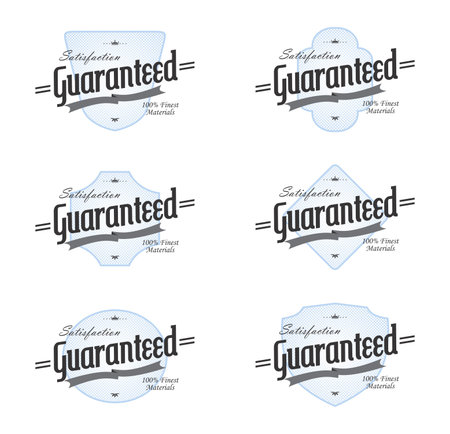 guaranteed set labelのイラスト素材