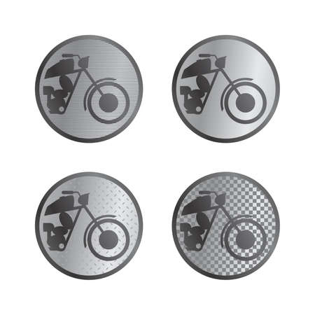 motorcycle label setのイラスト素材