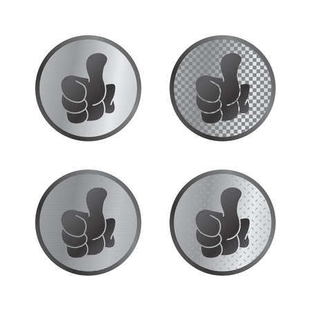 thumbs up label setのイラスト素材