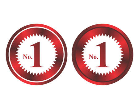 number one buttonのイラスト素材