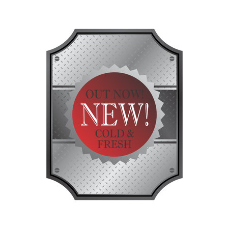 metallic tag labelのイラスト素材