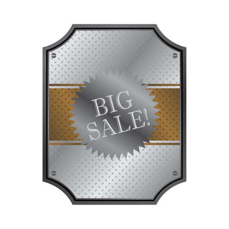 metallic label tagのイラスト素材